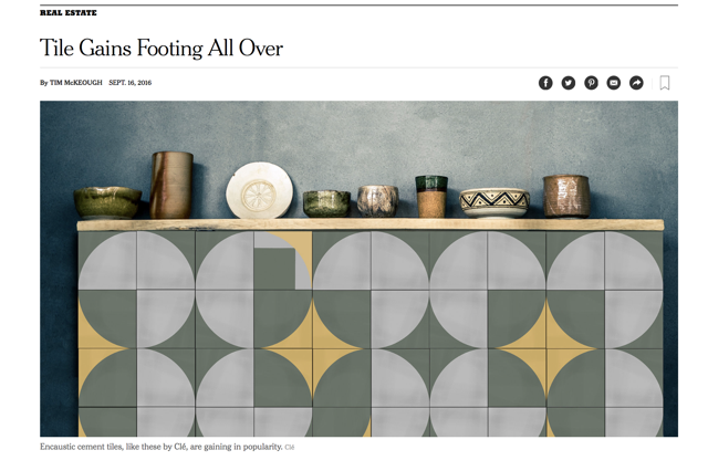 NY Times includes clé tile